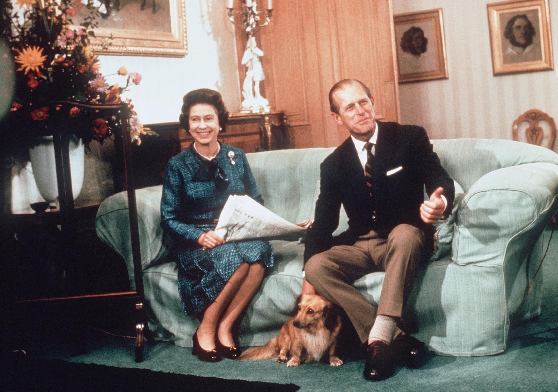 Queen Elizabeth II with Prince Phillip at Balmoral, Scotland, 1975 - Getty Images