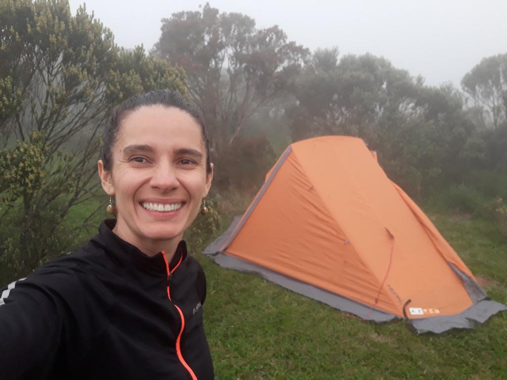 Daiana Antonio da Silva  nos cânions de Santa Catarina - Arquivo pessoal