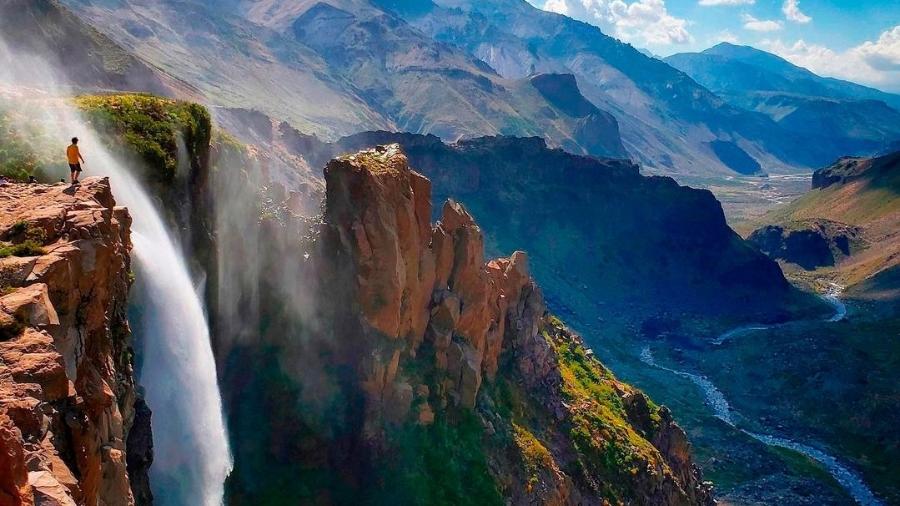 Cascata Invertida, em Maule, no Chile - Divulgação/Prefeitura de San Clemente