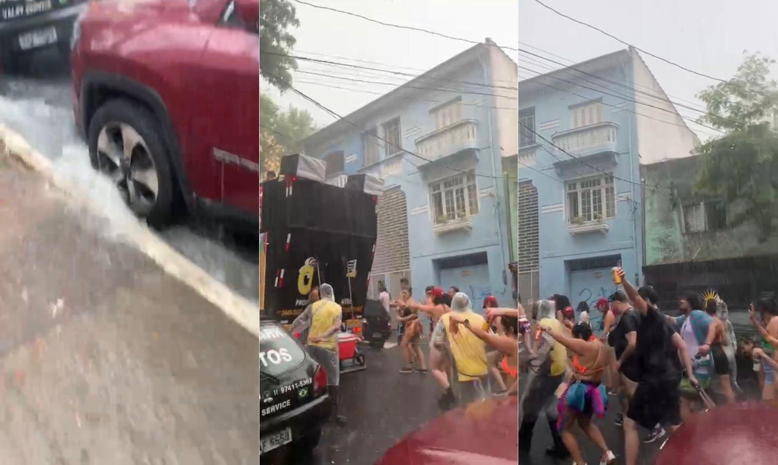 Apesar da chuva, foliõees não desanimaram no Bloco Je Treme Mon Amour, no Bixiga, em São Paulo - Bruna Calazans/UOL