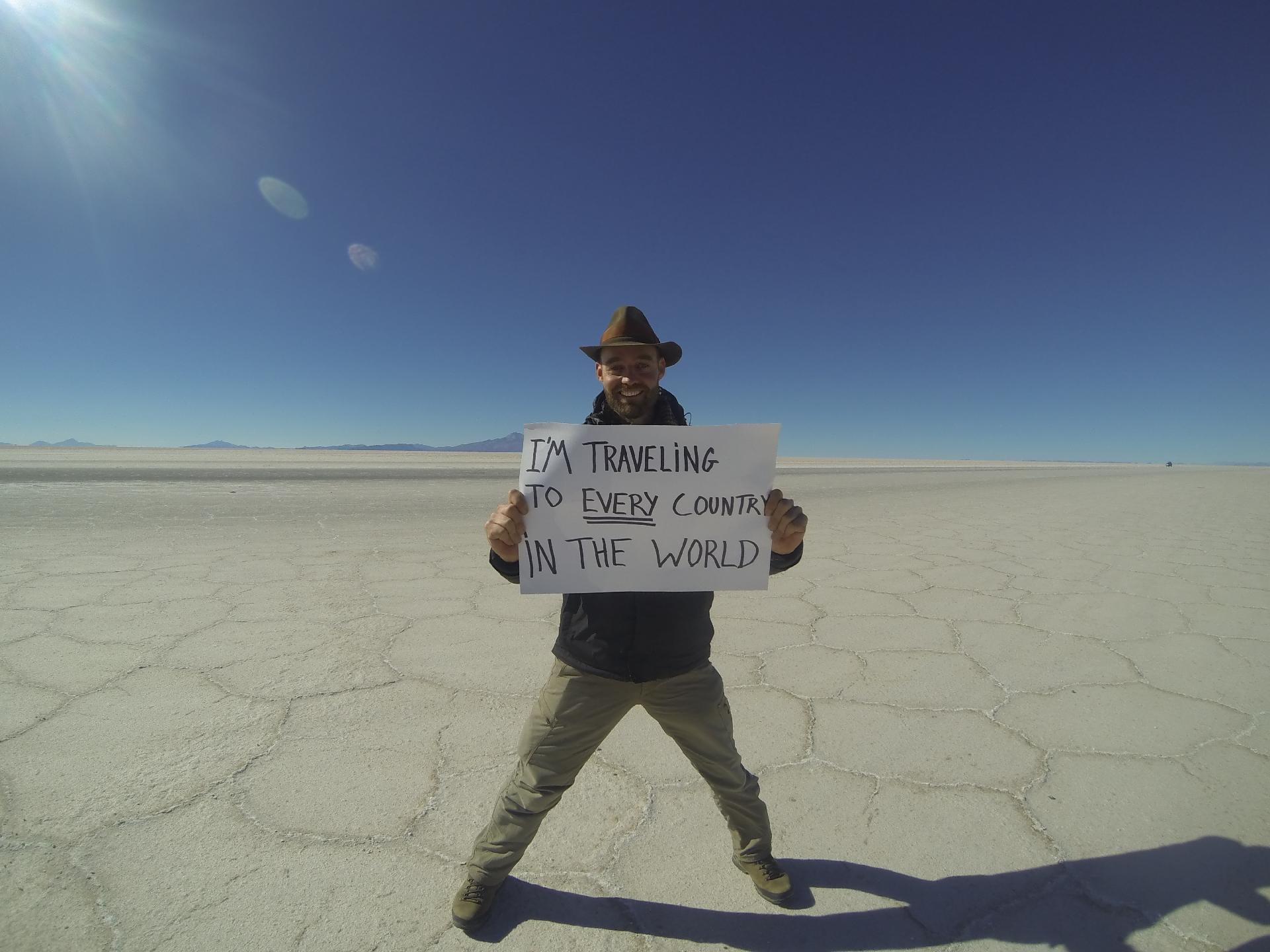 Thor no Salar de Uyuni, na Bolívia - Arquivo pessoal