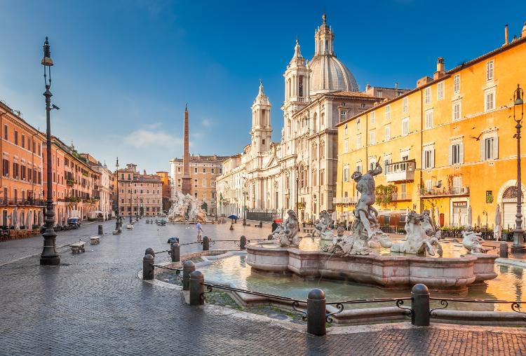 Praça Navona, em Roma, na Itália