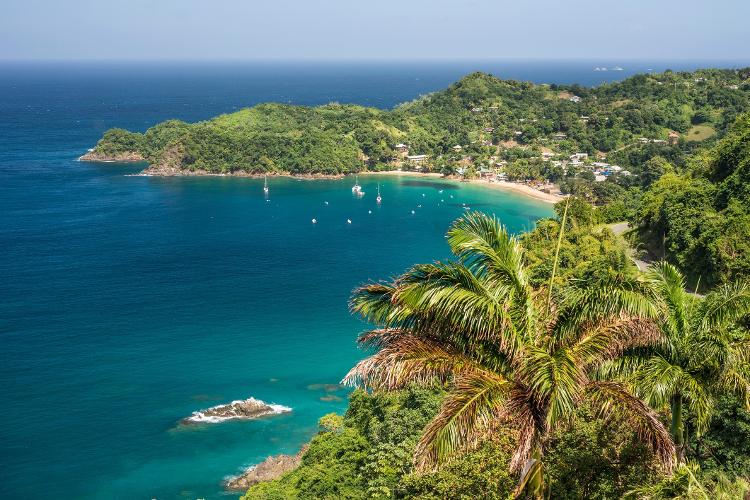 Baía de Castara, em Trinidad e Tobago