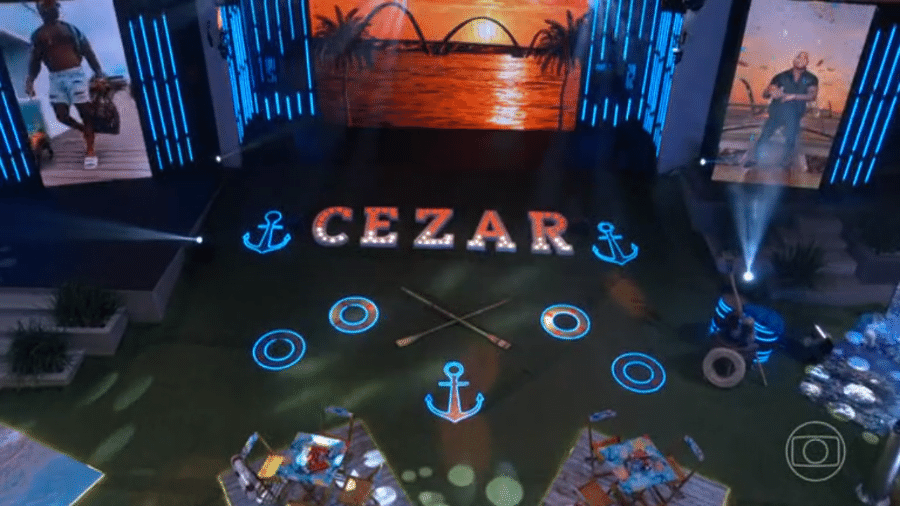 BBB 23: Decoração da festa do Líder Cezar - Reprodução/Globoplay