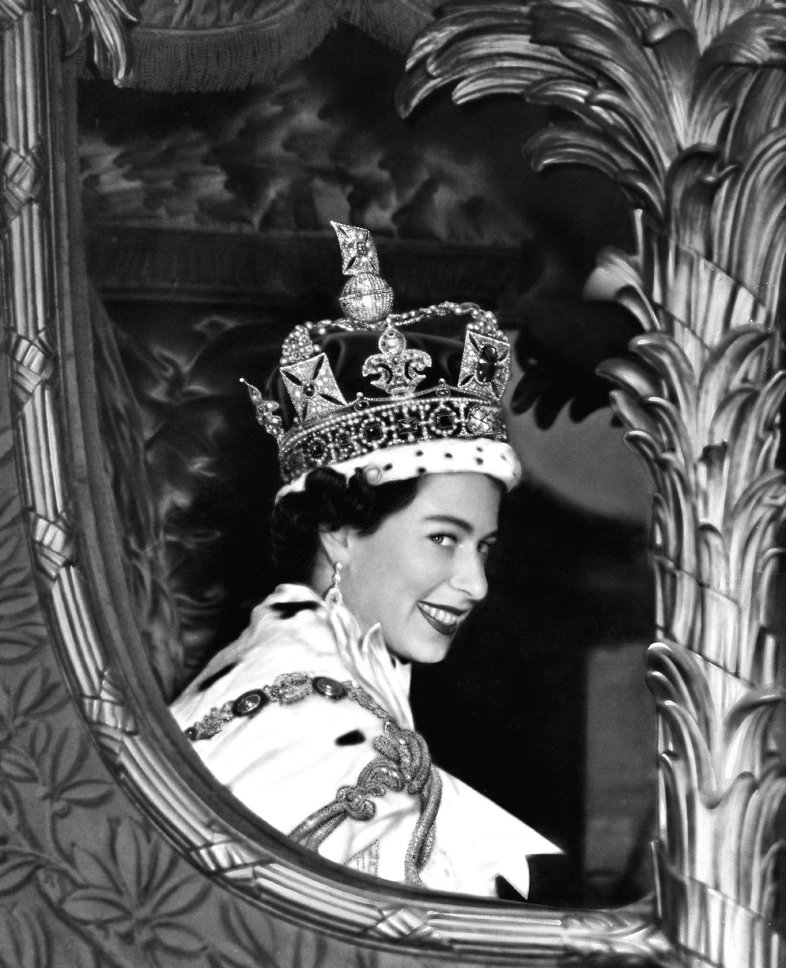 Queen Elizabeth II at her coronation on June 2, 1953 - Getty Images