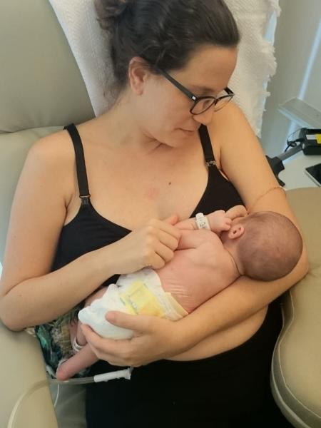 O bebê de Thaís Smocowisky foi operado enquanto ainda estava no útero - Arquivo pessoal - Arquivo pessoal