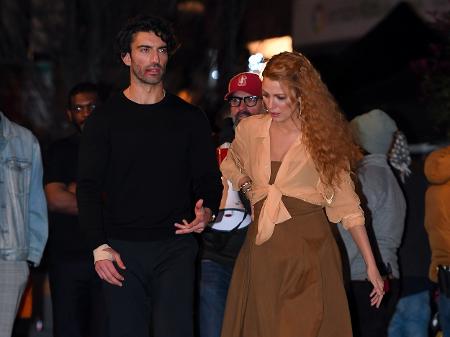 Justin Baldoni e Blake Lively nas gravações de "É Assim que Acaba" - Robert Kamau/GC Images