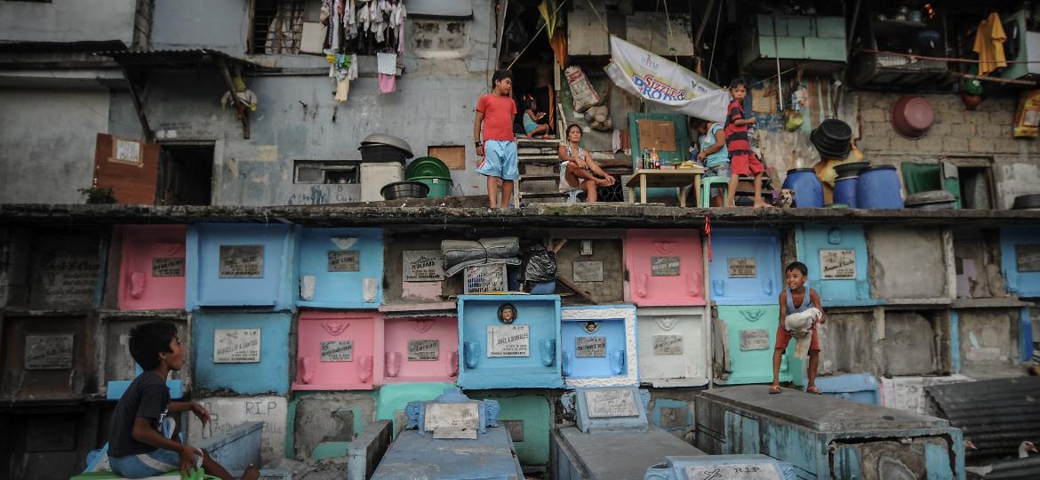 Casas sobre tumbas no North Cemetery, em Manila, Filipinas - NurPhoto/NurPhoto via Getty Images