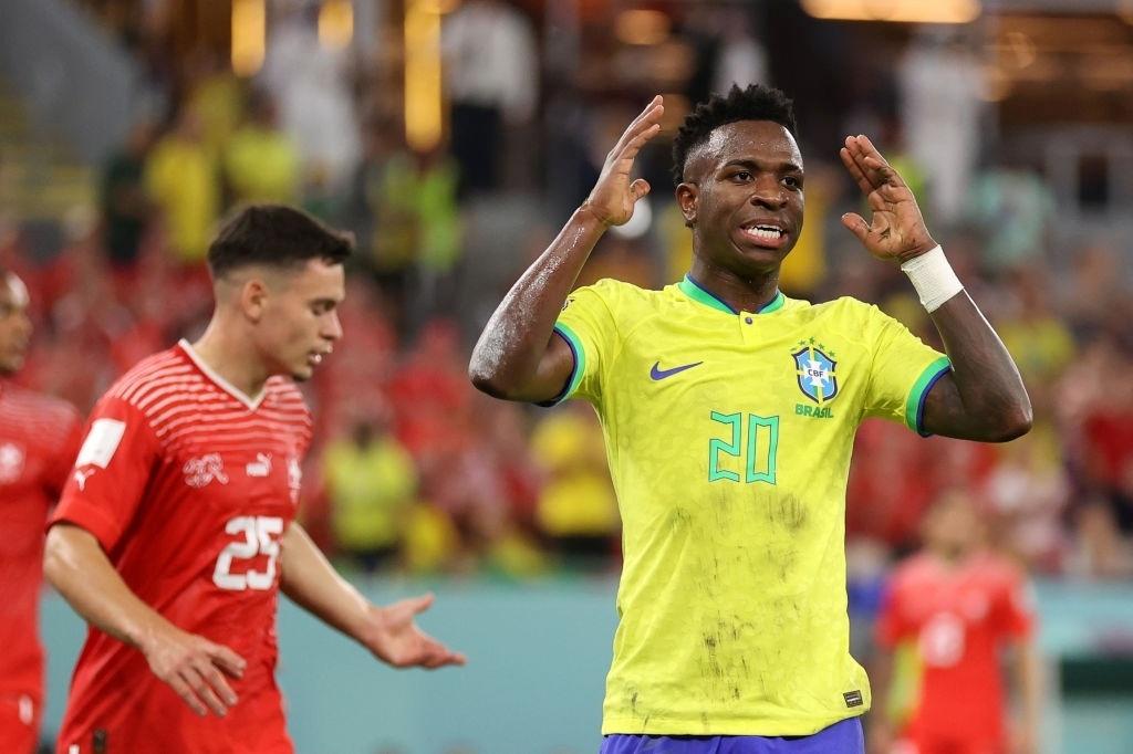 Vinicius Jr.  regrets missed chance against Switzerland at World Cup - Catherine Ivill/Getty Images