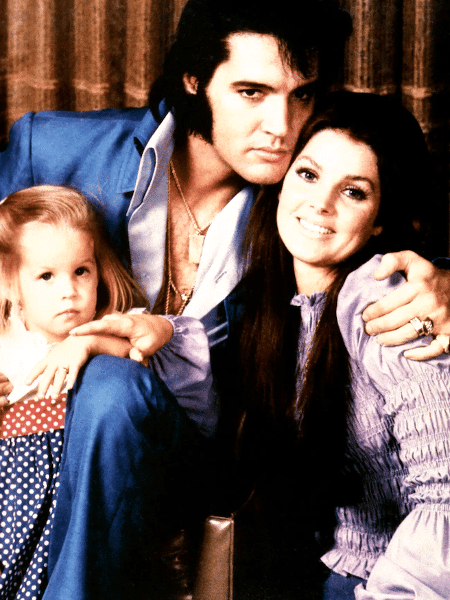 Priscilla Presley, Lisa Marie Presley e Elvis Presley