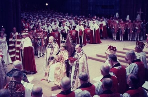 Queen  Elizabeth at her coronation June 2, 1953 - Getty Images