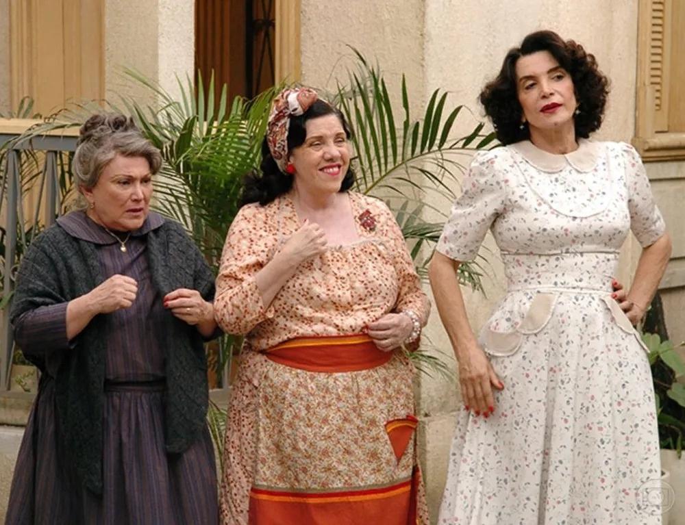 Neusa Maria Faro com Nicette Bruno e Lady Francisco em 'Alma Gêmea' - Globo/Divulgação