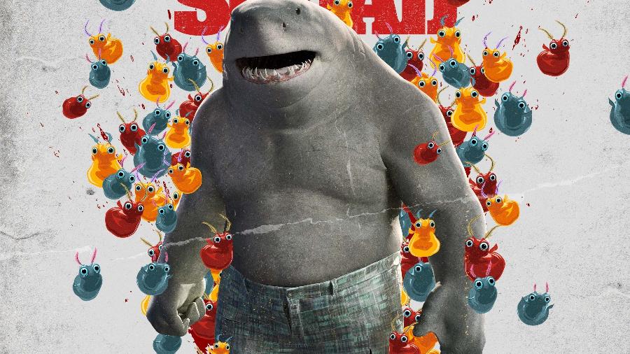 O King Shark de "O Esquadrão Suicida", que terá voz de Sylvester Stallone - Reprodução/Twitter