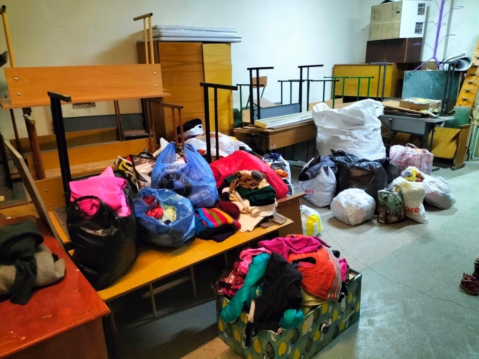 Igor helped collect clothes for war refugees - Personal Archive