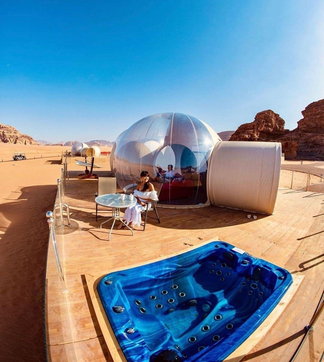 Wadi Rum Bubble Luxotel - Reprodução/Instagram