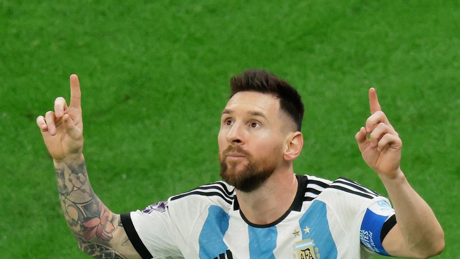 Messi agradece após marcar na final da Copa do Mundo - Odd ANDERSEN / AFP