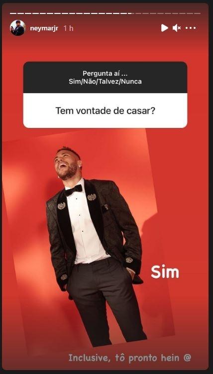 Apesar de jovem, ele confirmou que pensa em casamento - Reprodução/Instagram/@neymarjr