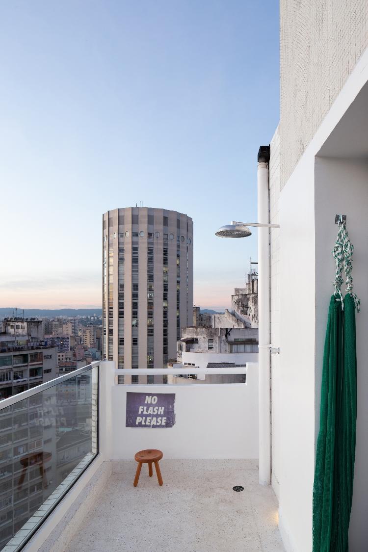 A varanda com vista do Centro - André Mortatti/Divulgação - André Mortatti/Divulgação