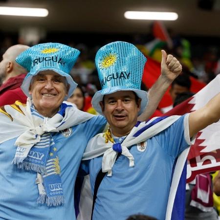 Torcedores do Uruguai no estádio Al Bayt para a abertura da Copa - Richard Sellers/Getty Images