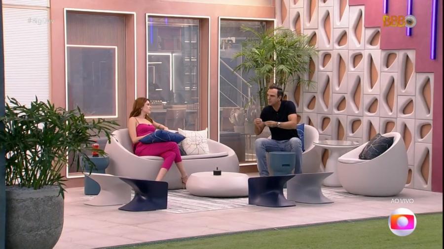 BBB 23: Ana e Tadeu na área externa do reality show - Reprodução/Globoplay