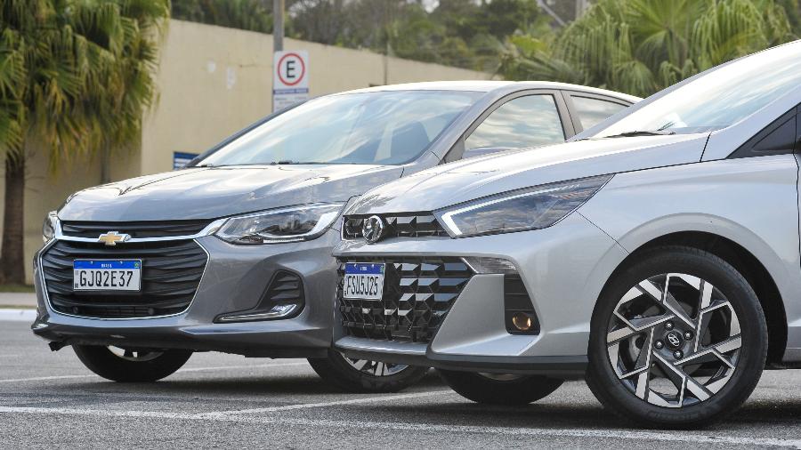 Novo Hyundai HB20 Platinum Plus 2023 x Chevrolet Onix Premier 2023 - Reinaldo Canato/UOL