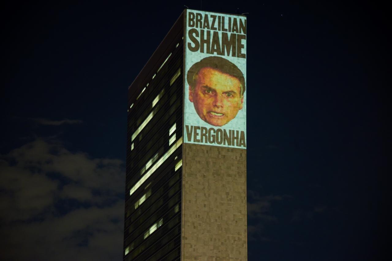Bolsonaro Action World Shame in New York - Anonymous action