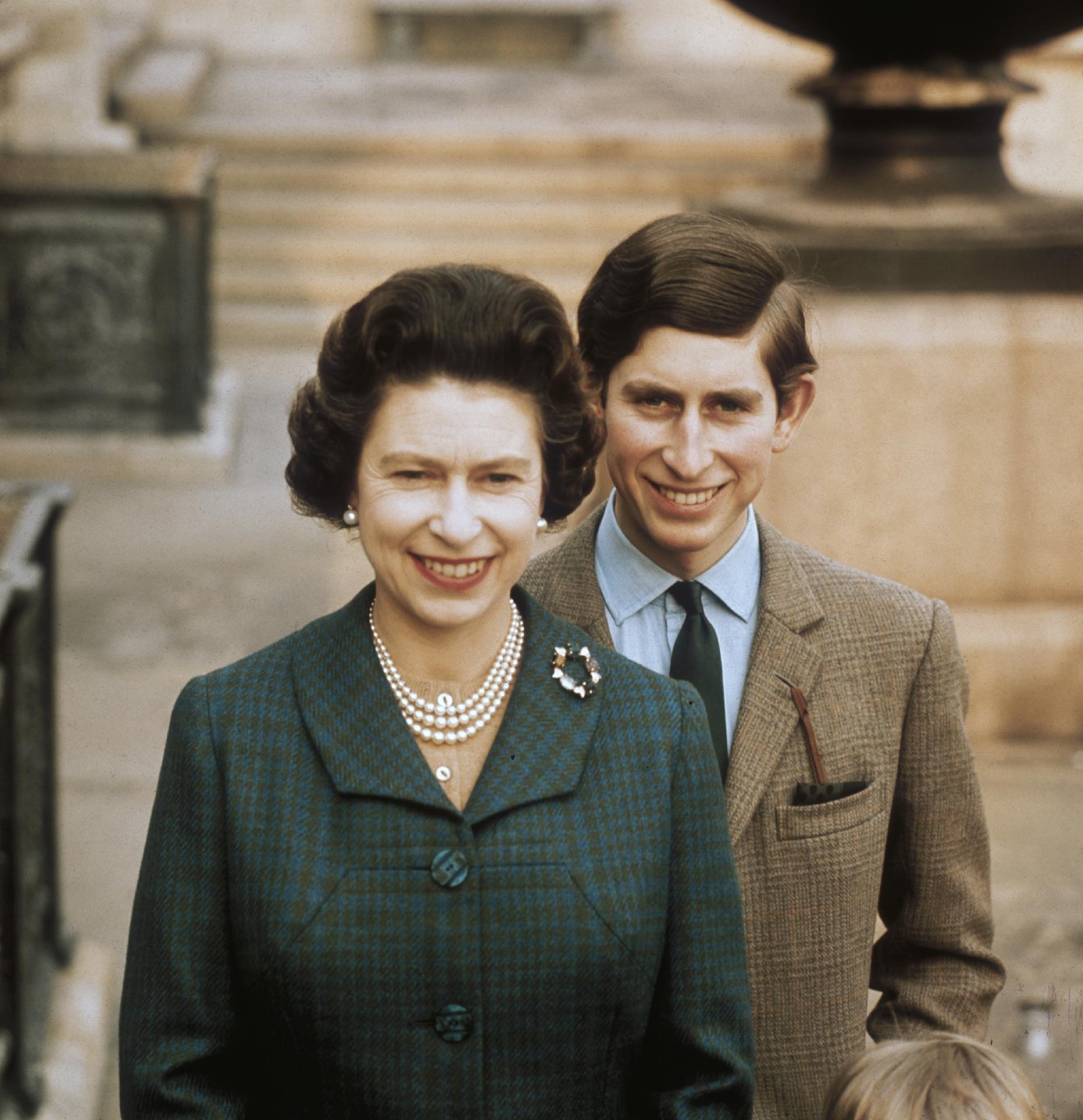 Queen Charles II with Prince Chares at Windsor Castle in April 1969.  Elizabeth - Getty Images