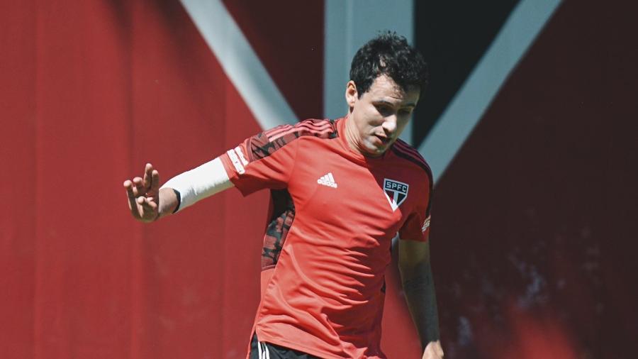Pablo, atacante do São Paulo, desfalca a equipe contra o Santo André, amanhã, pelo Paulistão - Érico Leonan/São Paulo FC