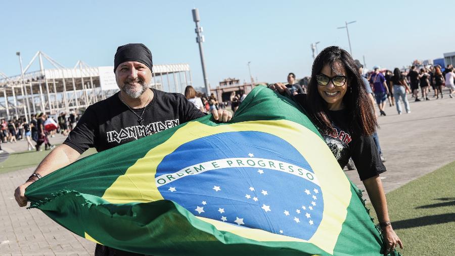 Fabio e Tatiane aproveitam o primeiro dia do Rock in Rio - Zô Guimarães