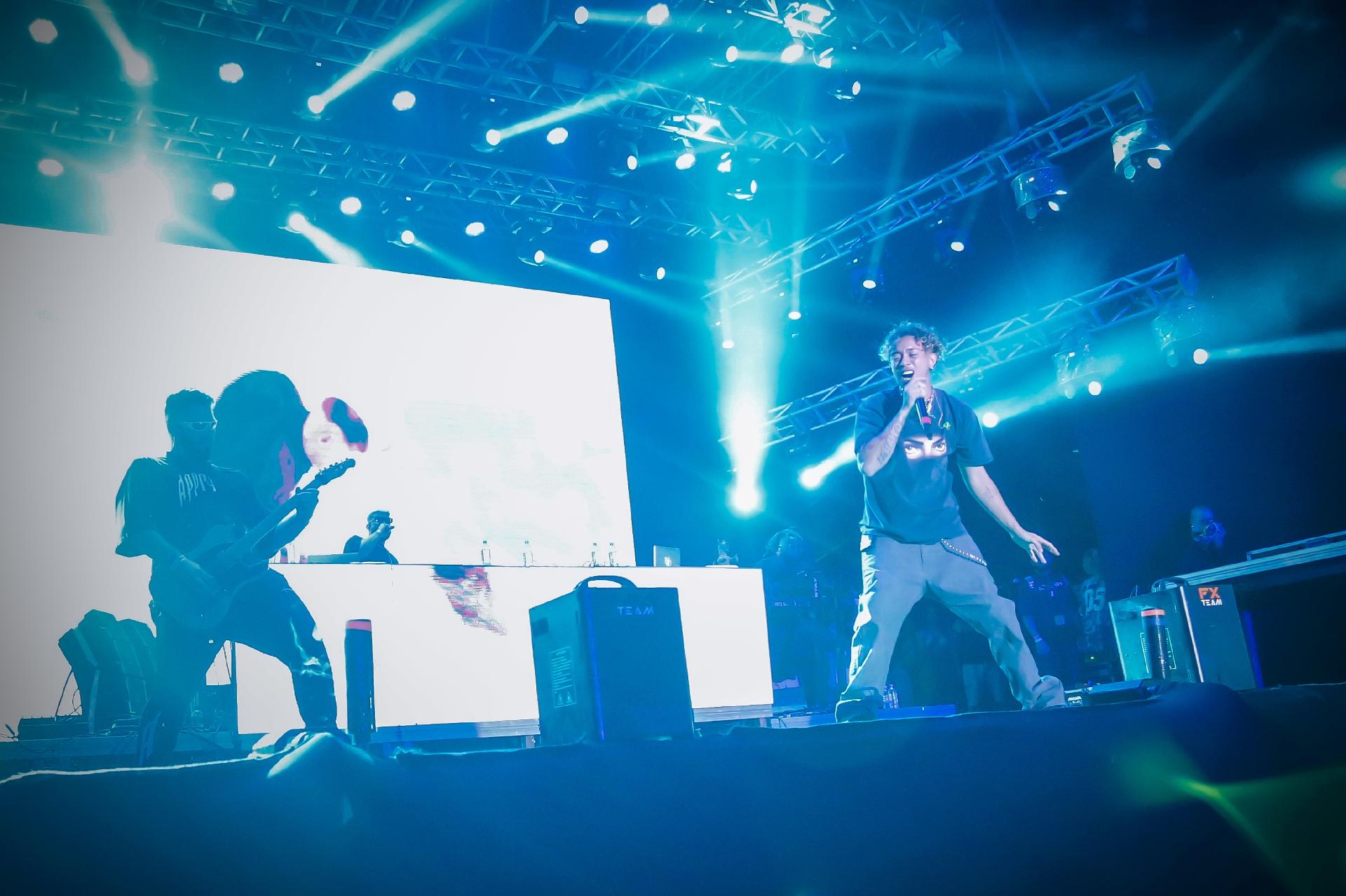 Teto & Wiu durante a 26ª edição do Planeta Atlântida. - Roberto Furtado/Agência Preview