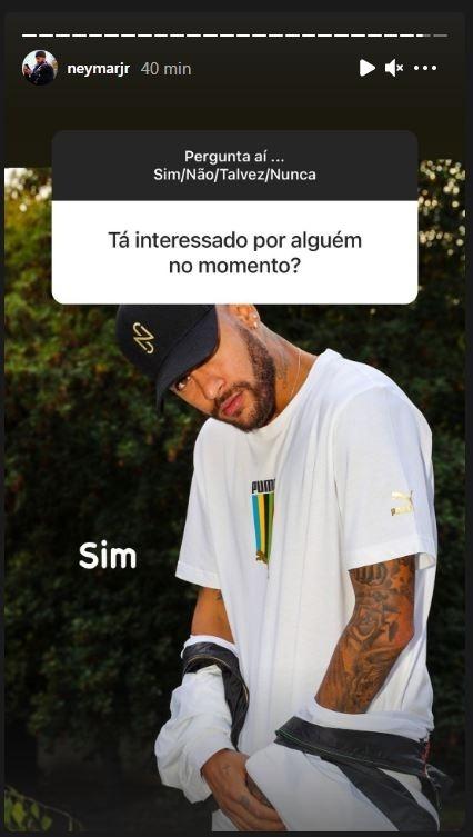 Crush na área? Neymar confirma que está interessado em alguém - Reprodução/Instagram/@neymarjr