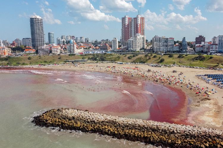 Mar poderá retornar aos seus tons normais nos próximos dias com a mudança das condições meteorológicas em Mar del Plata