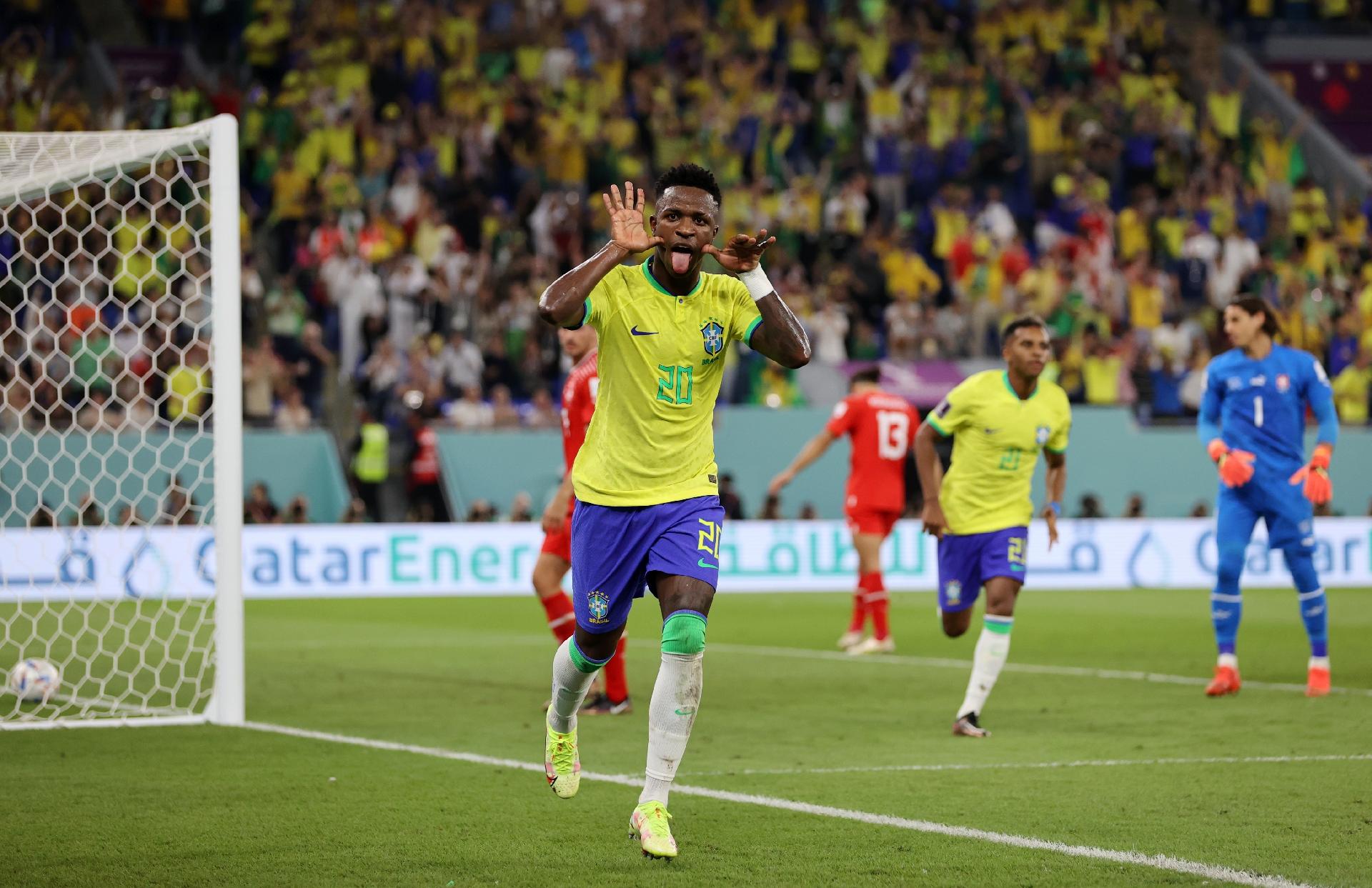 Vinícius Júnior honors Neymar in Brazil's disallowed goal against Switzerland at the Qatar World Cup - Clive Brunskill / Team
