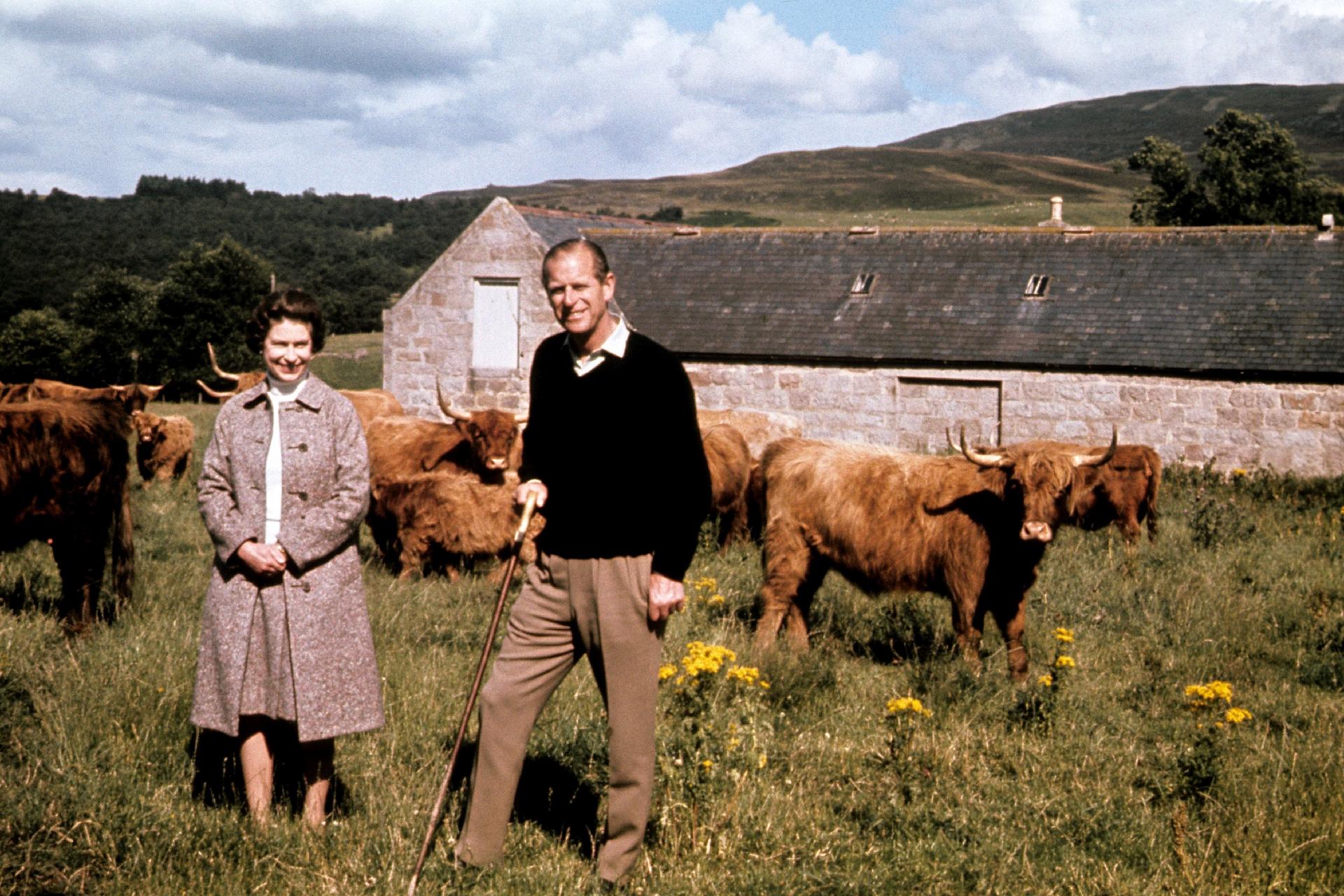 Elizabeth and Philip at Balmoral - Reproduction/Royal UK
