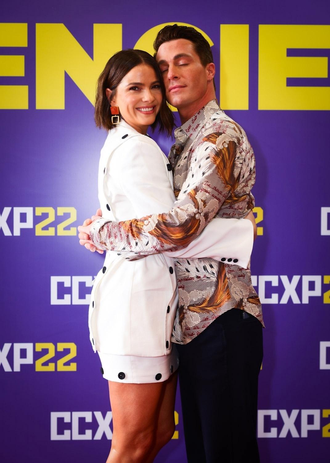 Shelley Henning e Colton Haynes, de 'Teen Wolf: O Filme', na CCXP - Manuela Scarpa/Brazil News
