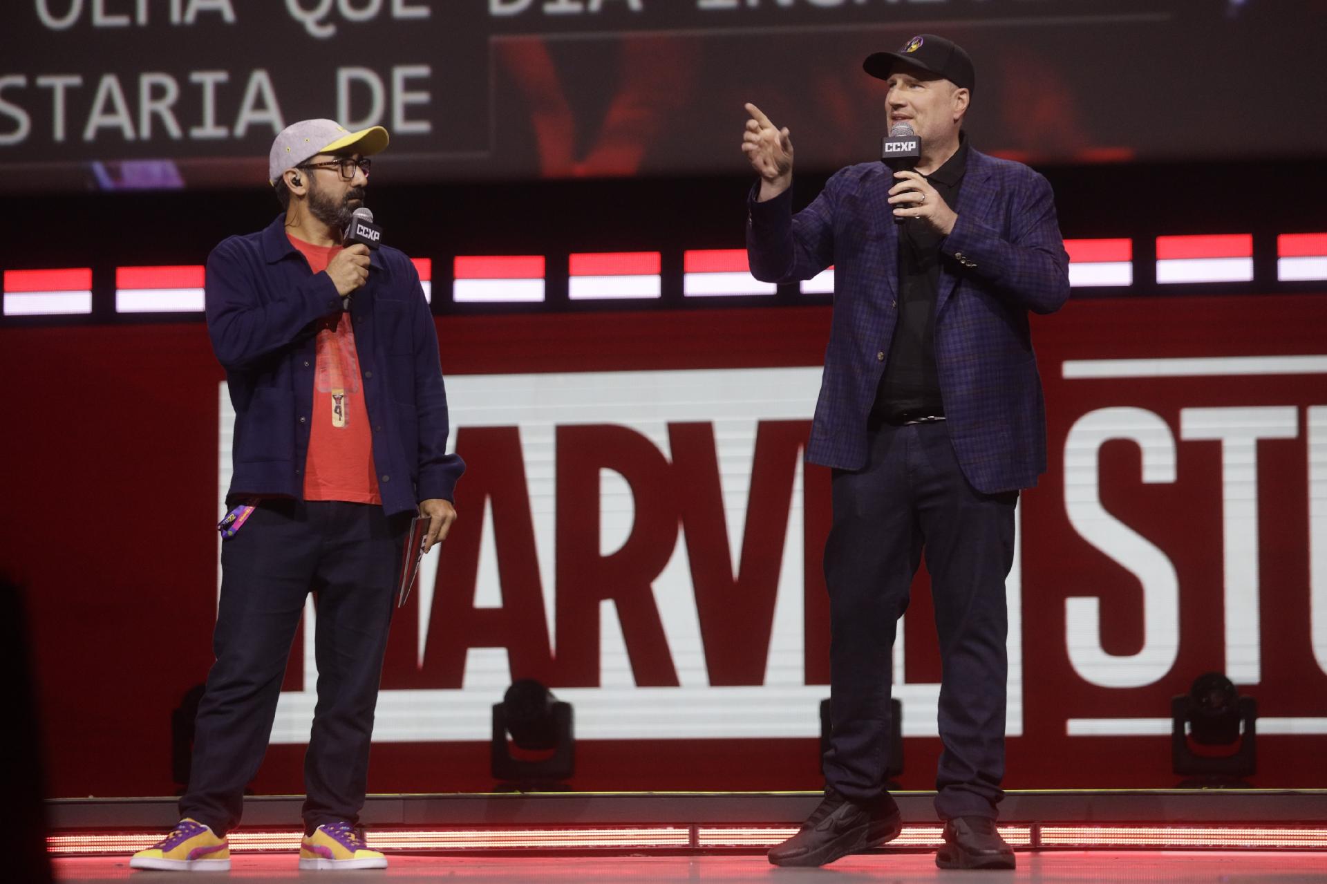 Kevin Feige, chefão da Marvel, apresenta as novidades do estúdio na CCXP - Ricardo Matsukawa / UOL