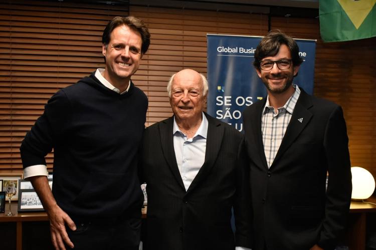 Pedro Englert, Jorge Gerdau e Alexandre Mutran