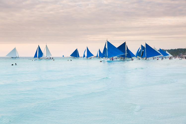 Plage blanche, Boracay, Philippines