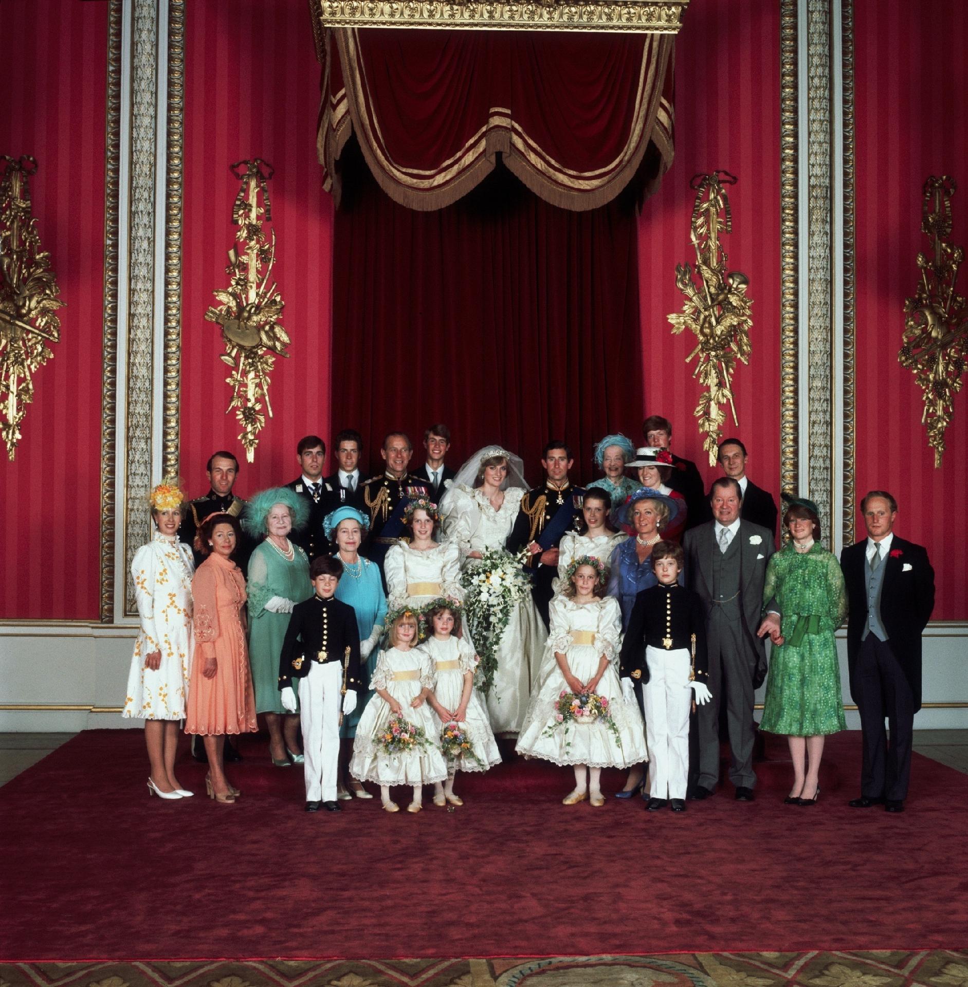 The Royal Family after Charles and Diana's wedding ceremony - Getty Images