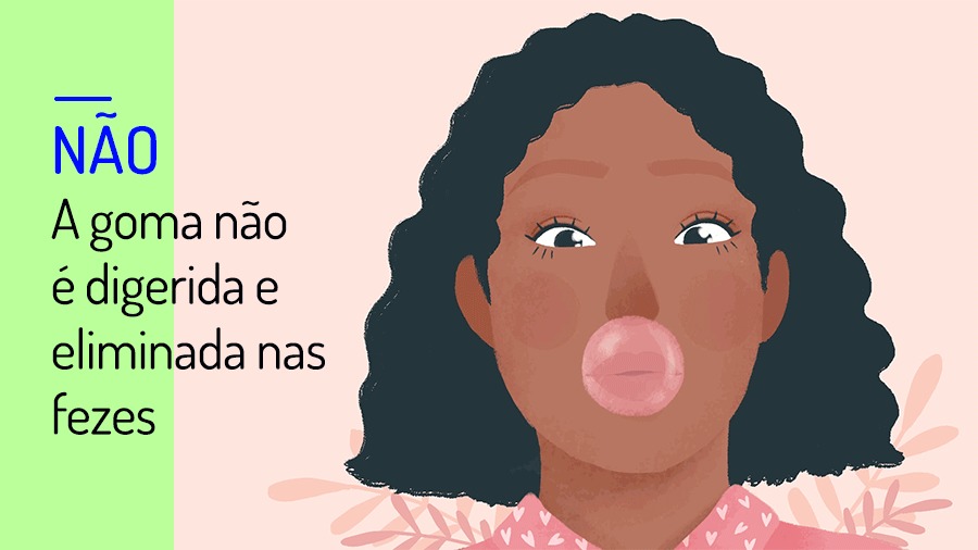 Se engolido, um chiclete demora sete anos para sair do estômago?