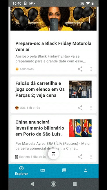 Como ver notícias em celulares Motorola com app Hello You