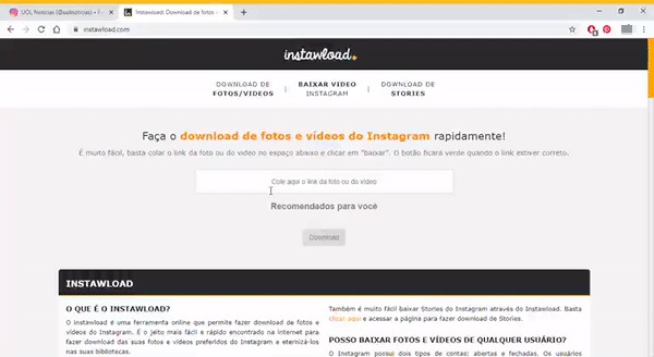 Baixar Video Do Instagram Veja Como Fazer E Dicas De Sites