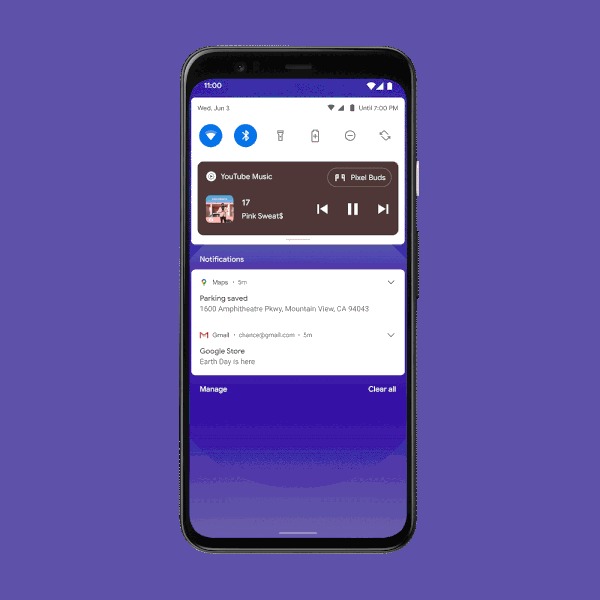 Android 11 - controle de volume de dispositivos