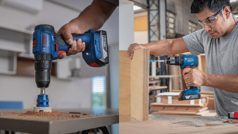 Furadeira e parafusadeira de impacto da Bosch possui mandril metálico 