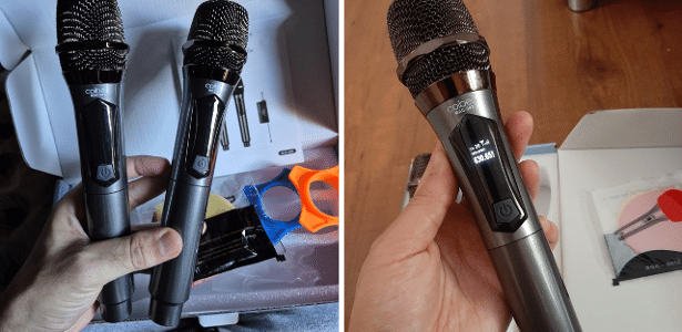 Desconto imperdível: kit de karaokê com dois microfones sai por R$ 108!