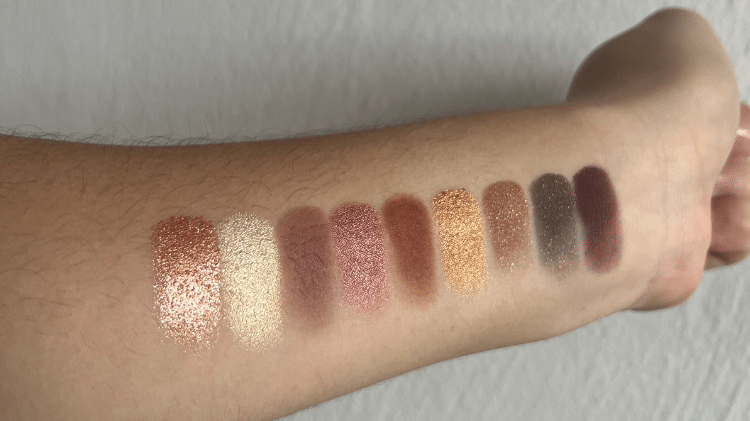 Todas as sombras da paleta To Go Basic da Océane Todas as sombras da paleta To Go Basic da Océane