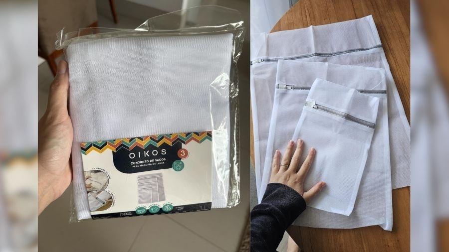 Kit com 3 sacos de lavar roupa da Oikos Kit com 3 sacos de lavar roupa da Oikos