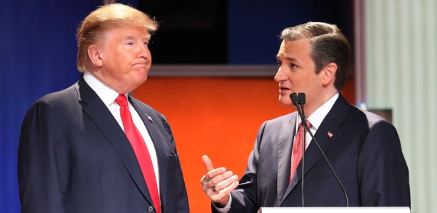 Local de nascimento de Ted Cruz (à dir.) foi tema de discussão com Donald Trump - Scott Olson/Getty Images/AFP