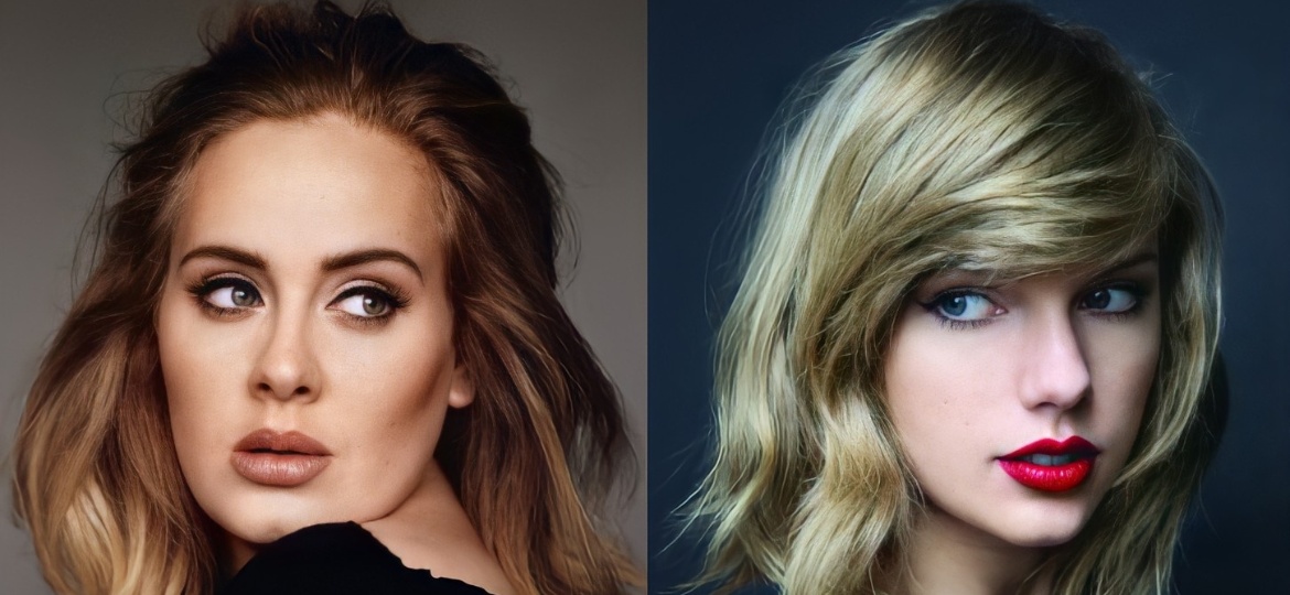 Adele e Taylor Swift - Divulgação/Montagem