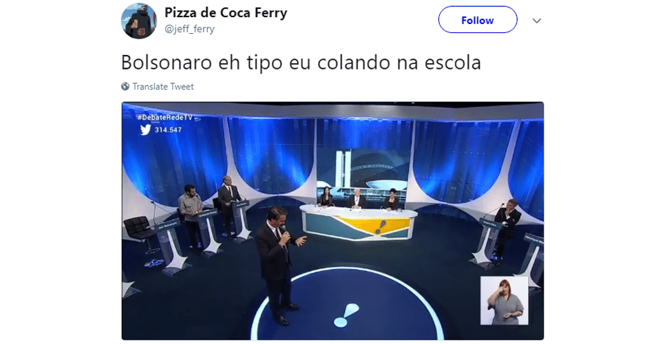 Meme Jair Bolsonaro debate RedeTV!